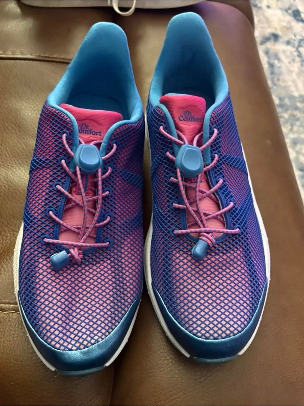 Women’s Pink and Blue Mesh Athletic Sneakers